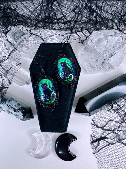 Halloween Kitty Earrings