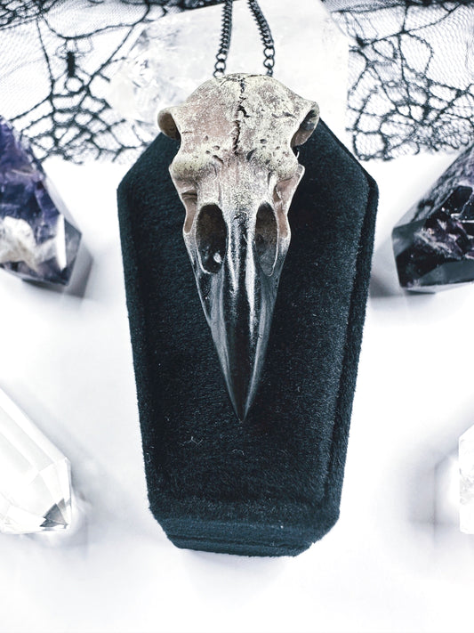 Death Of The Raven Skull Necklace