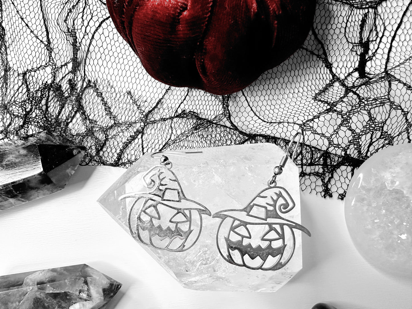 Stainless Steel Halloween Pumpkin Earrings