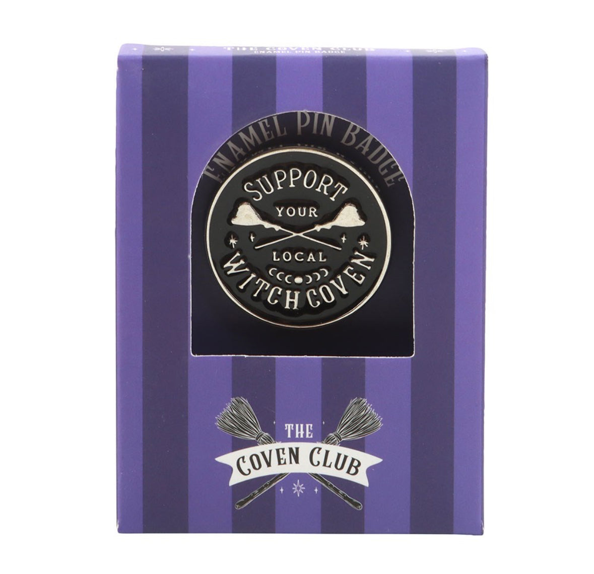 Support your local witch coven enamel pin badge