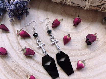 Eternal Rest Ankh Earrings