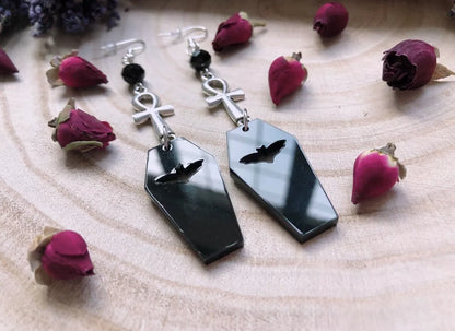 Eternal Rest Ankh Earrings