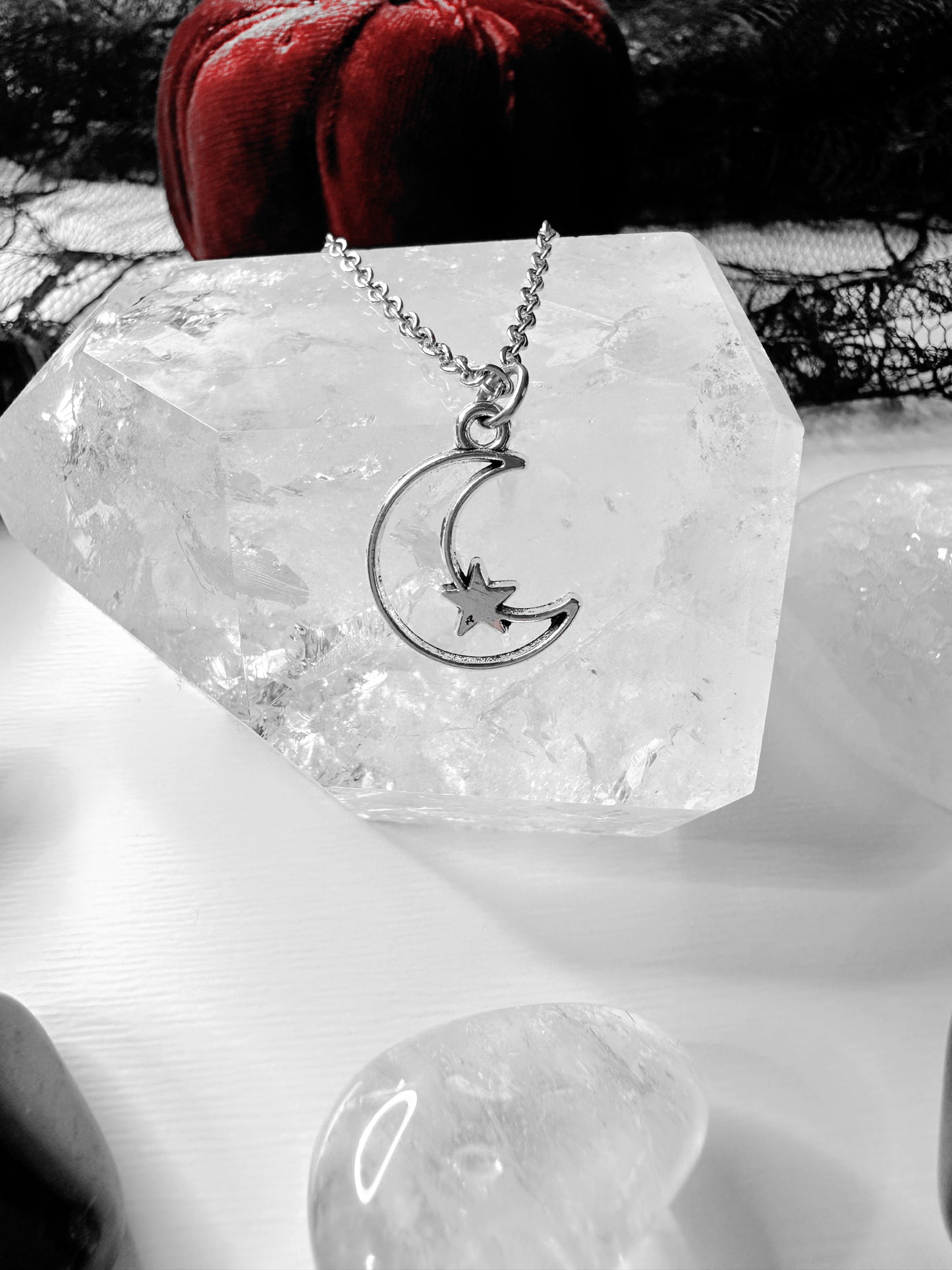 Crescent Moon & Star Necklace