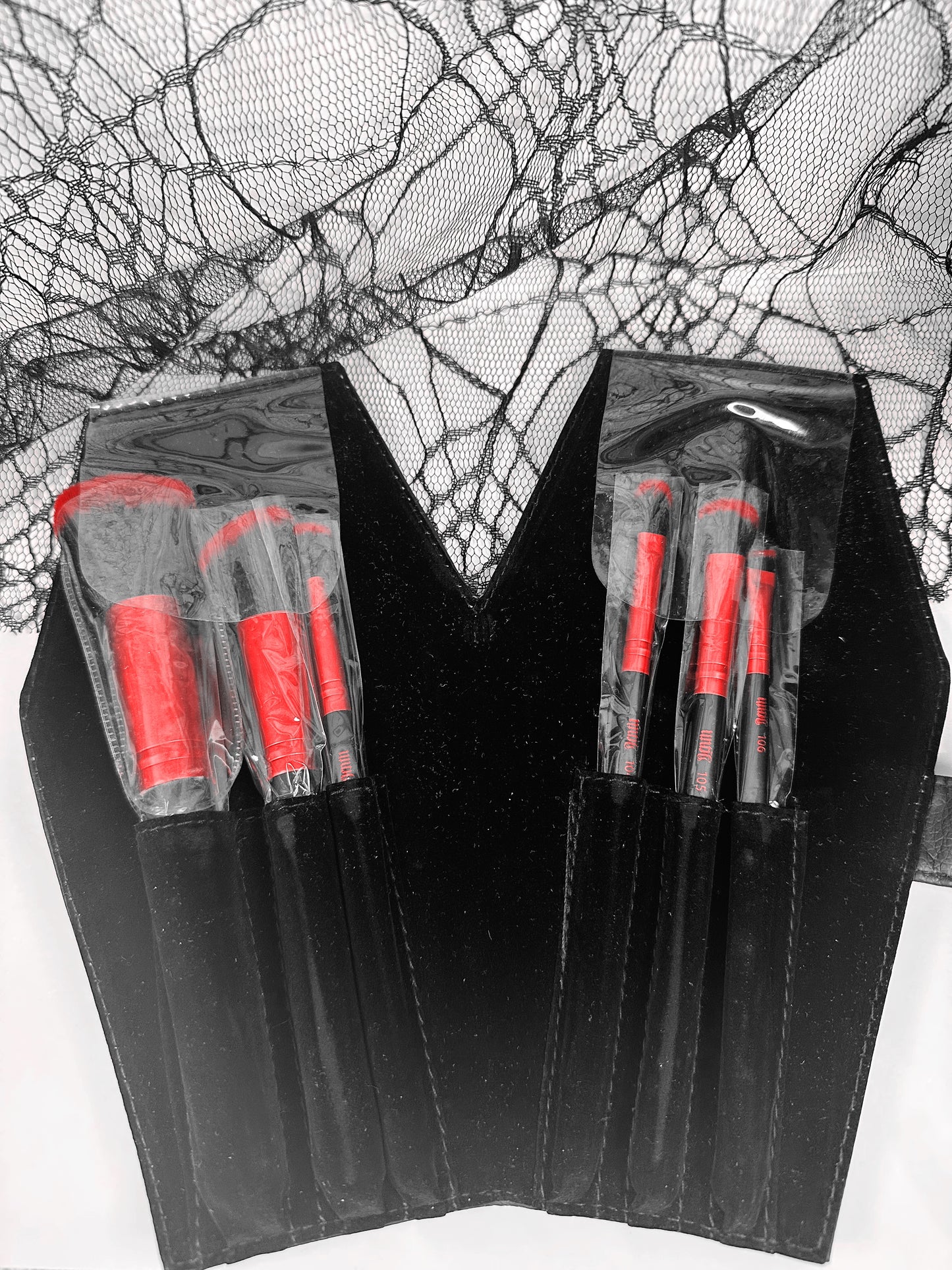 Until Death Gothic Makeup Brushes In A Coffin Case