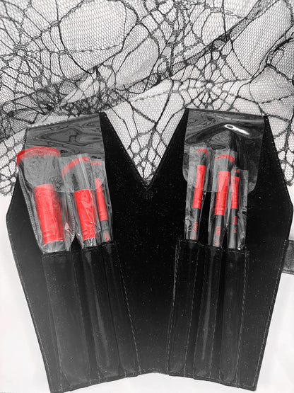 Until Death Gothic Makeup Brushes In A Coffin Case