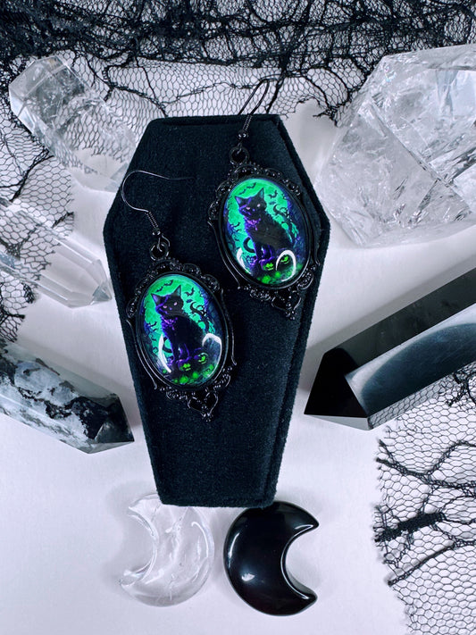 Halloween Kitty Earrings