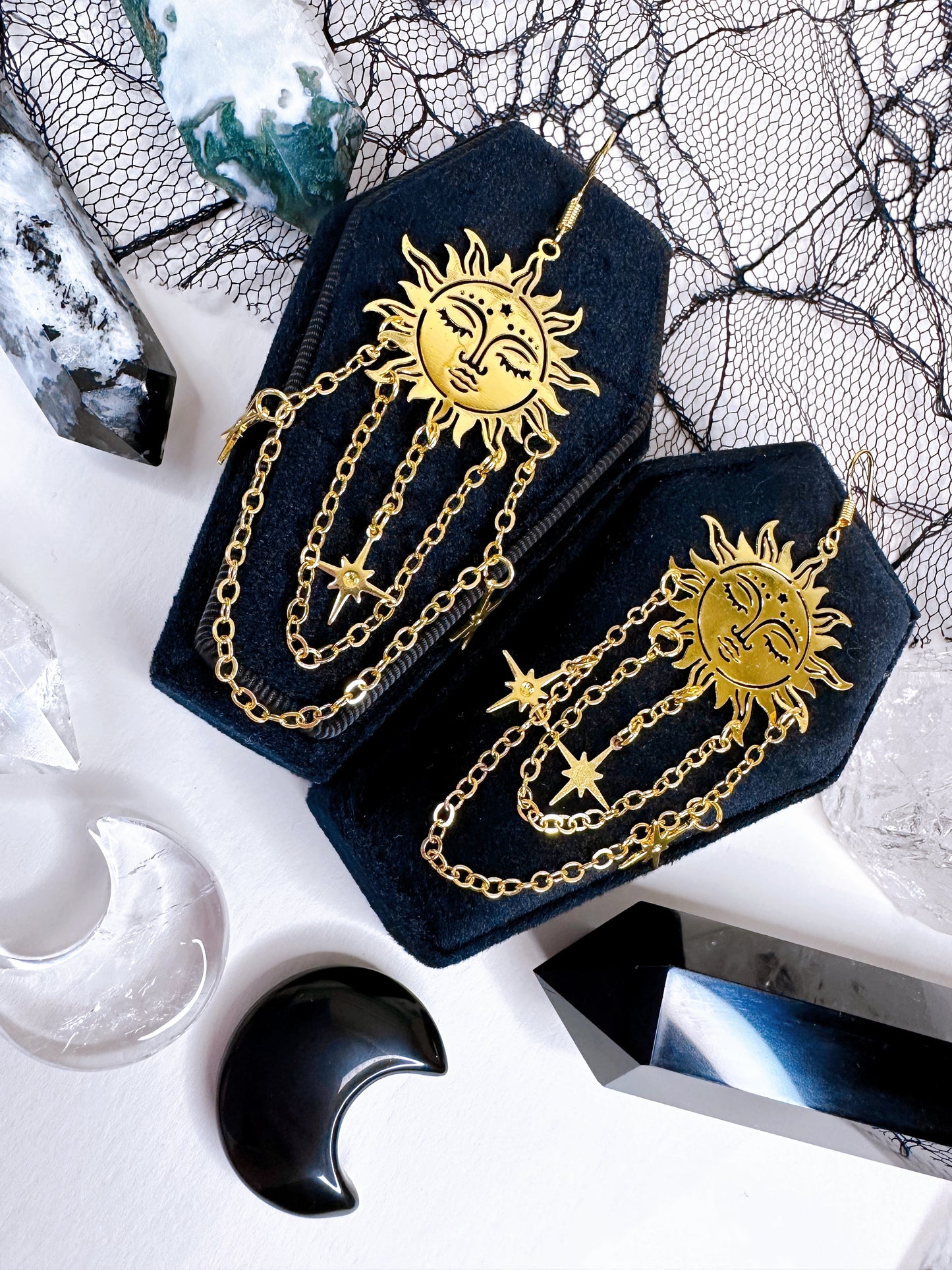 Golden Healer Sun Earrings