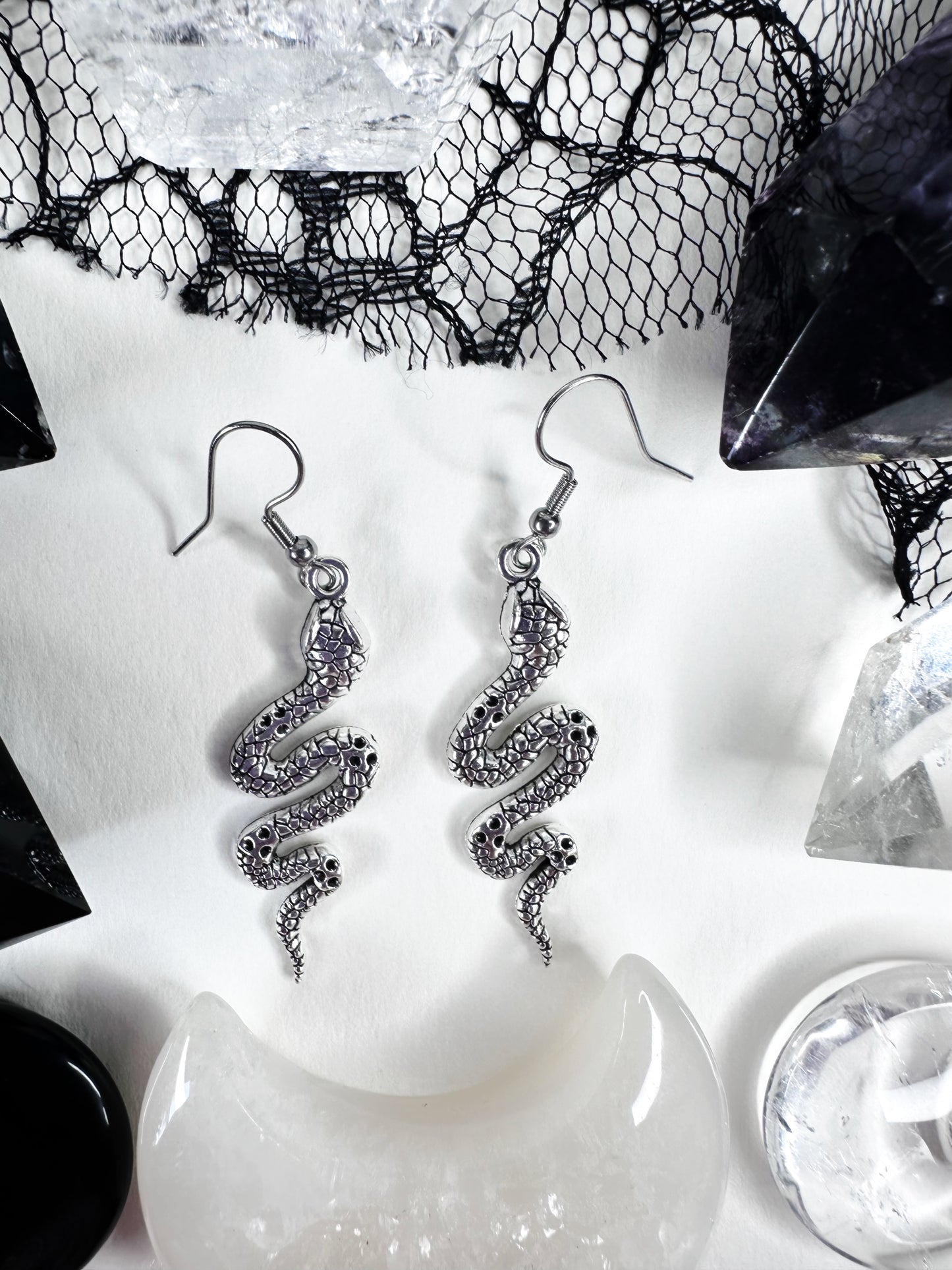 Gothic Snake Earrings