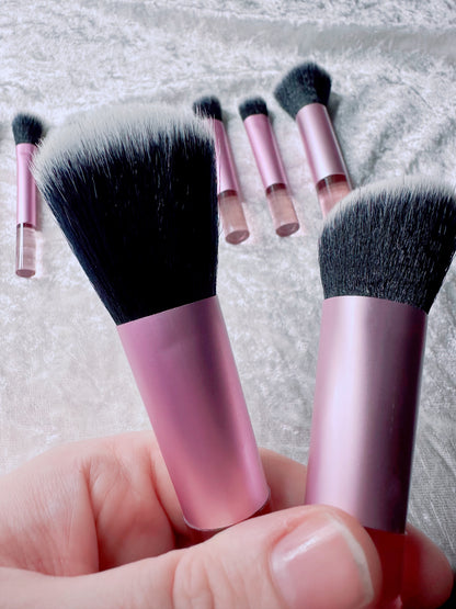 10 Piece Pink Mini Travel Makeup Brushes