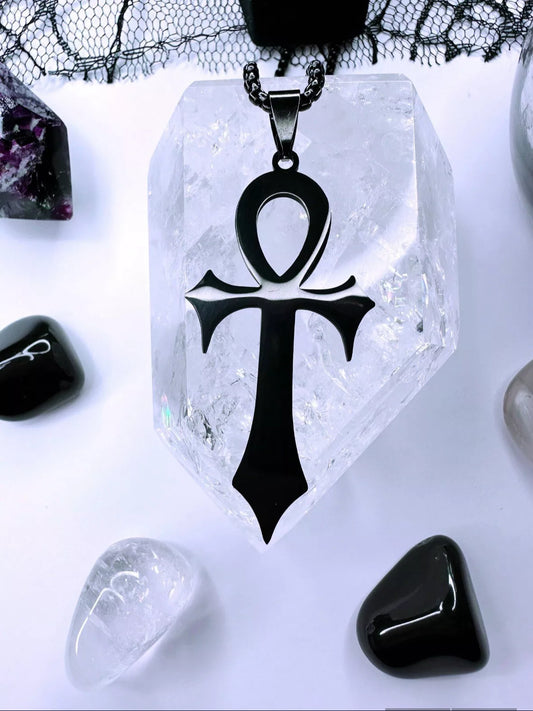 Stainless Steel Ankh Of The Vampire Necklace