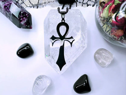 Stainless Steel Ankh Of The Vampire Necklace