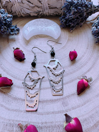 Coffin Of Bats Earrings