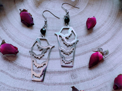 Coffin Of Bats Earrings
