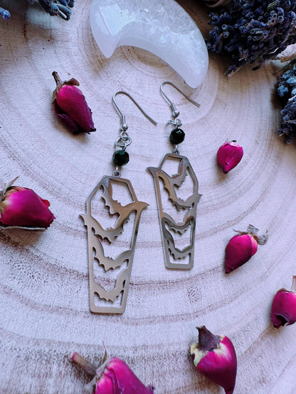 Coffin Of Bats Earrings