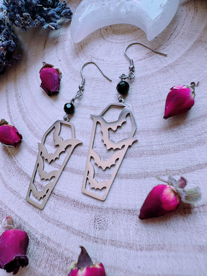 Coffin Of Bats Earrings