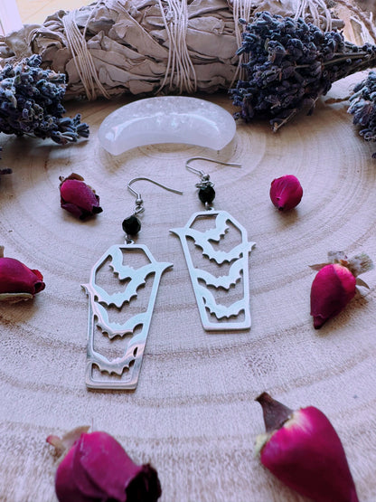 Coffin Of Bats Earrings