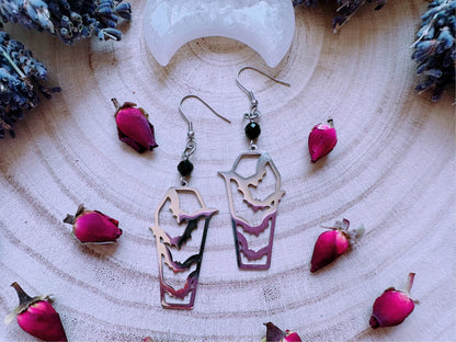 Coffin Of Bats Earrings