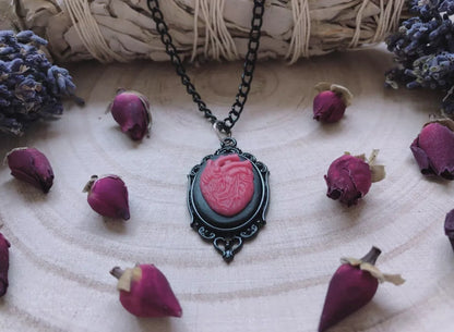 Anatomical Heart Cameo Necklace