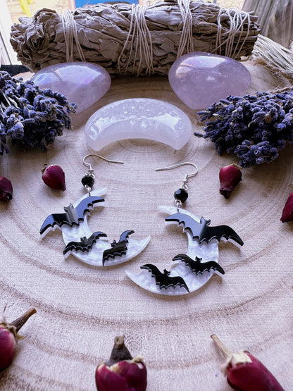 Bats By Moonlight Earrings