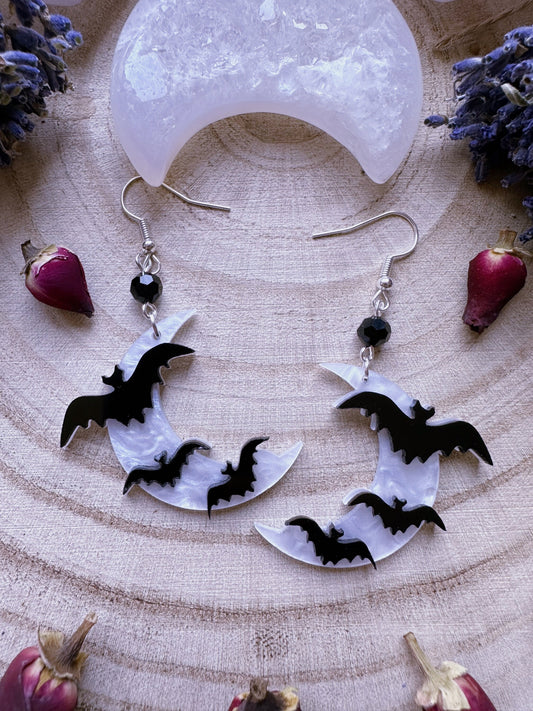 Bats By Moonlight Earrings