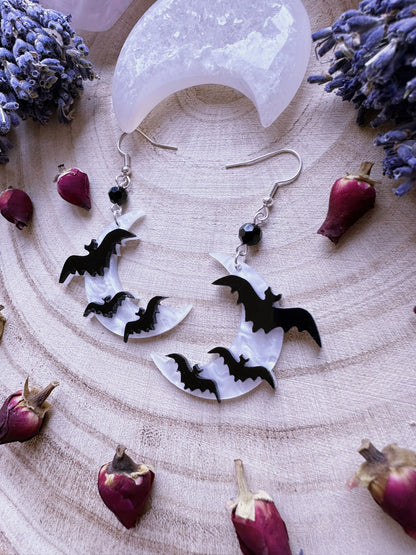 Bats By Moonlight Earrings
