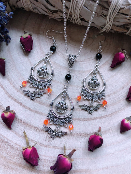 Hocus Pocus Necklace & Earrings Set