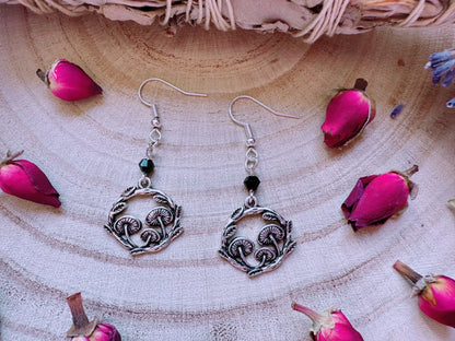 Midnight Boletus Earrings