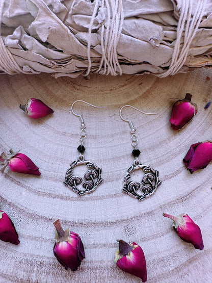 Midnight Boletus Earrings