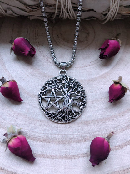 Pentagram Tree Necklace