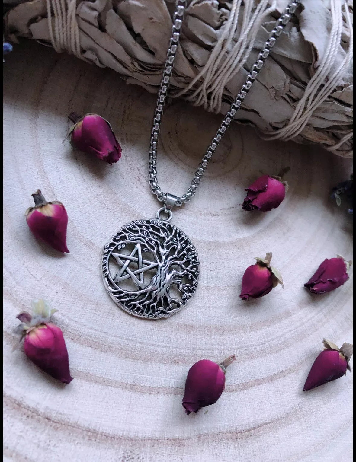Pentagram Tree Necklace