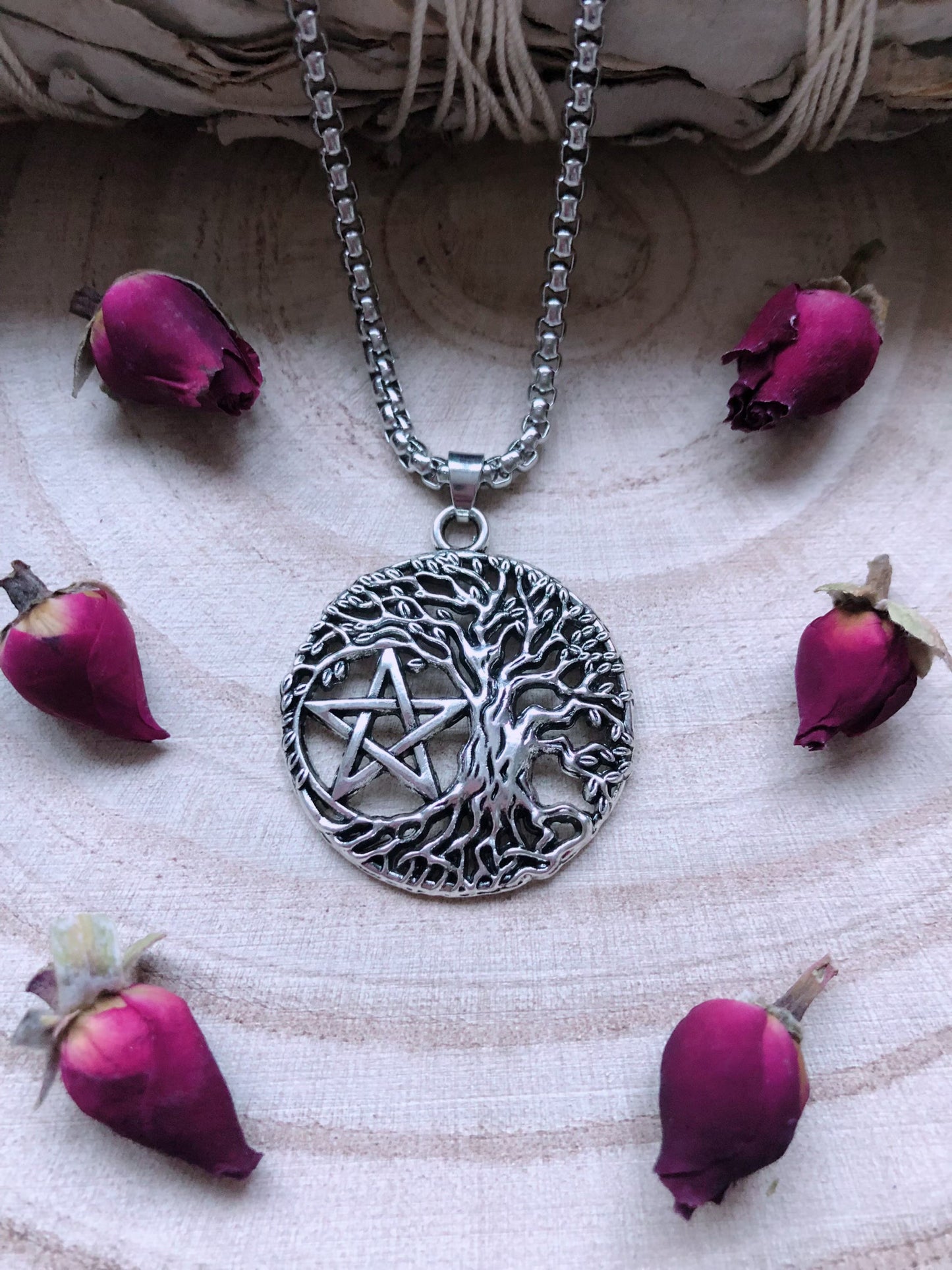 Pentagram Tree Necklace