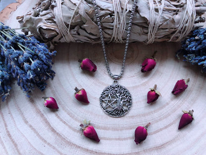 Pentagram Tree Necklace