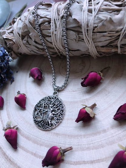 Pentagram Tree Necklace
