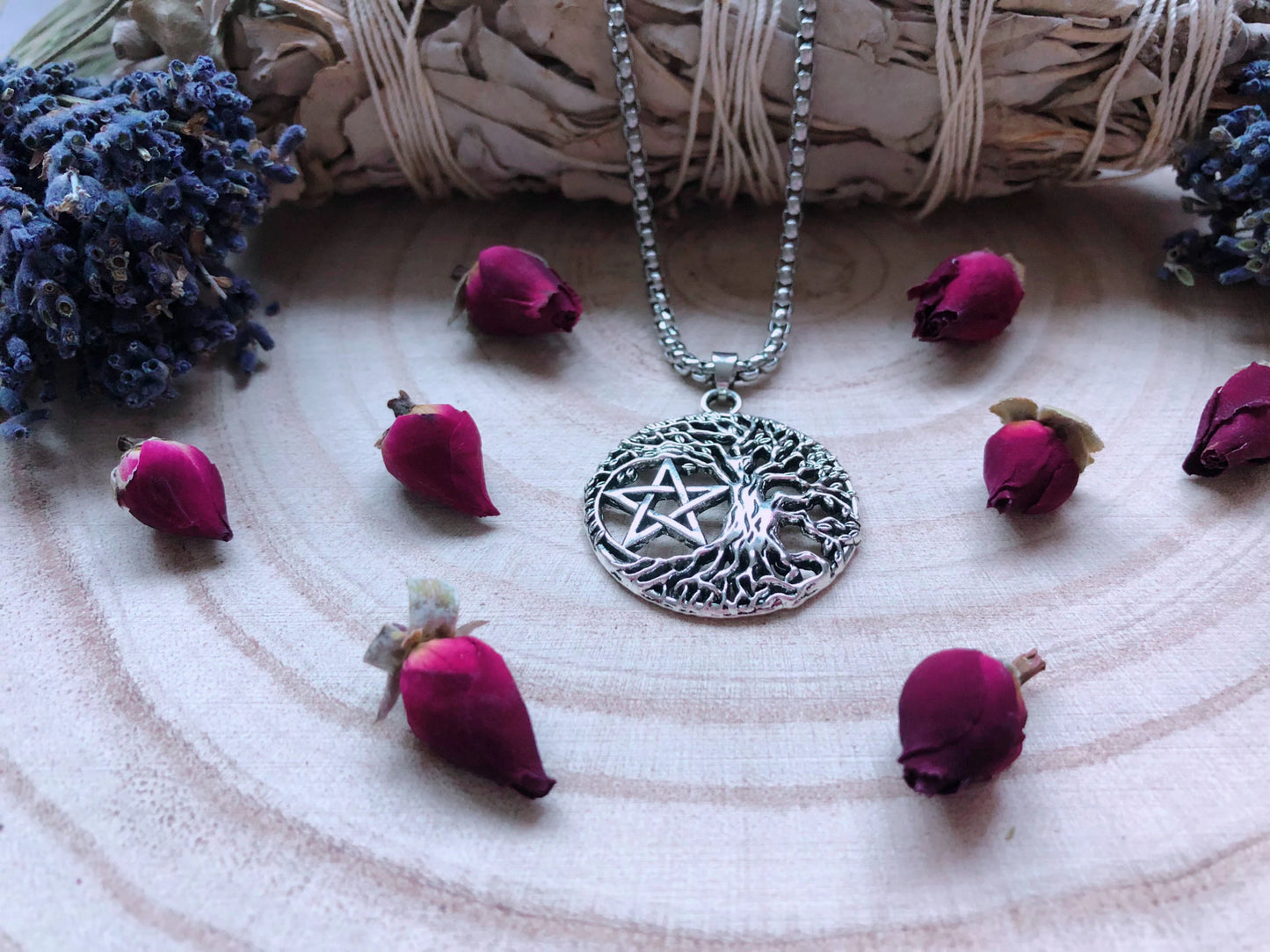 Pentagram Tree Necklace