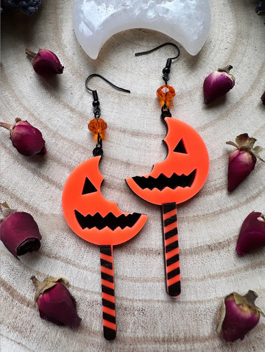 Pumpkin Lollipop Earrings
