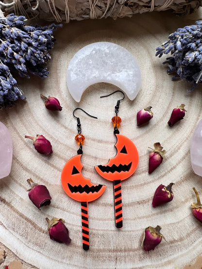 Pumpkin Lollipop Earrings