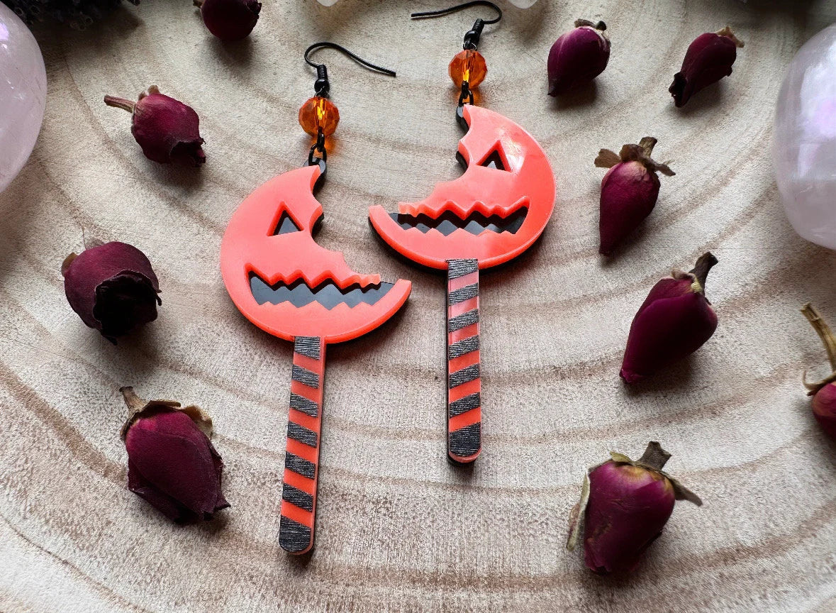Pumpkin Lollipop Earrings