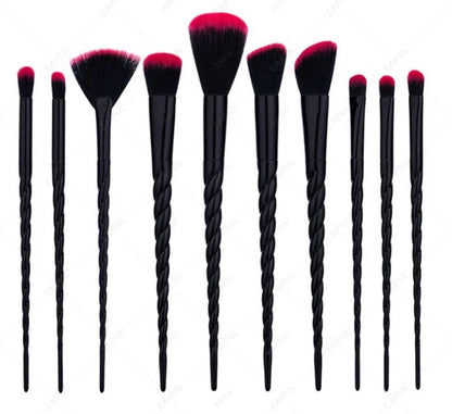 10pcs Gothic Unicorn Makeup Brush Set