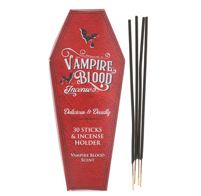 Vampire Blood Incense Sticks & RIP Coffin Incense Holder