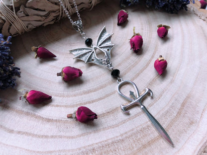Vampyric Ankh Necklace